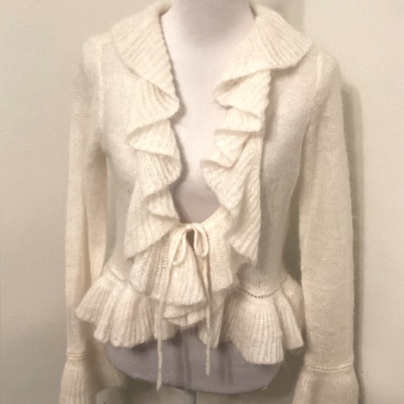 Escada Sport Elegant Ruffle Sweater - VINTAGE RETIRED Size Large - Picture 2 of 7